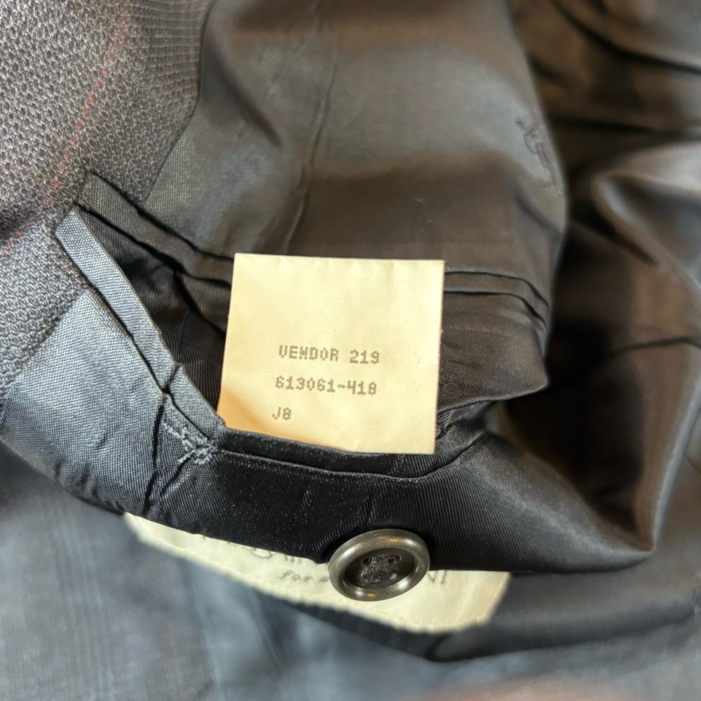 Vintage Yves Saint Laurent Blazer Men’s 42 Blue‎ Plaid - Picture 8 of 13